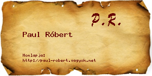 Paul Róbert névjegykártya