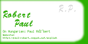robert paul business card